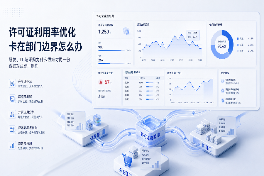 许可证利用率优化卡在部门边界怎么办：研发、IT 与采购为什么很难对同一份数据形成统一动作